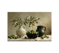 Rustic Farmhouse Vintage Olive Wall Art Canvas Poster Still Life Print Decor for Dining Room Cafe Restaurant Bistro Dining Corner Farmhouse Home Decor 08x12inch(20x30cm)