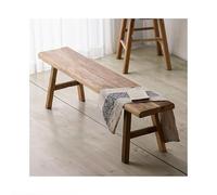Rustic Farmhouse Wood Bench for Entryway & Dining, Short Armless Design, Solid Wood Shoe Bench Ideal for Bedroom & Living Room