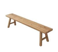 Rustic Farmhouse Wooden Storage Bench Slim Vintage Entryway Seating Solid Wood Construction for Living Room & Dining Room 80cm Long (31.5inch) Narrow Design