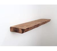 Rustic Floating Shelf 90cm - Live Edge Walnut Wood 6x1.5 Stylish Wall Décor for Home Unique Storage Solution Perfect for Living Room & Kitchen
