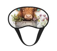 Rustic Floral Sunflower Western Cowboy Boots Blackout Sleep Mask - Soft Adjustable Eye Mask for Full Light Blocking, Deep Sleep, Travel & Relaxation
