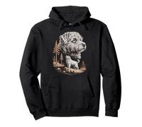 Rustic Forest Puli Dog Scenic Wilderness Portrait Pullover Hoodie