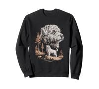 Rustic Forest Puli Dog Scenic Wilderness Portrait Sweatshirt