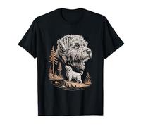 Rustic Forest Puli Dog Scenic Wilderness Portrait T-Shirt