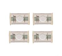 Rustic Fringe Placemats 4-Pack for Cottage Dining(Green)