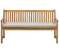 Rustic Garden Bench Acacia Wood 160 cm with Cushion Outdoor Patio Taupe Vivara