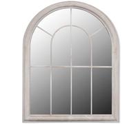 Rustic Garden Mirror Arch 69 x 89 cm Made of Powder-Coated Iron with Rust Effect, for Indoor and Outdoor Use, Ideal for Garden Shed, Patio, Balcony, Creates Depth and Light Accents