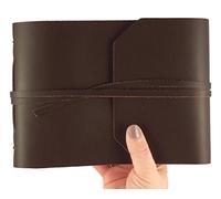 Rustic Genuine Leather Photo Album with Gift Box - Scrapbook Style Pages - Holds 100 4x6 or 5x7 Photos - 6 x 8 Photo Book by Rustic Ridge Leather