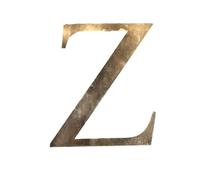 Rustic Gold Metal Letters Personalised Signs And Decorations For The Home And Garden, A-Z, Kitchen Bar House Gifts Presents Ornaments (Z)