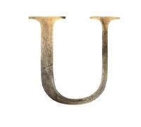 Rustic Gold Metal Letters Personalised Signs And Decorations For The Home And Garden, A-Z, Kitchen Bar House Gifts Presents Ornaments (U)