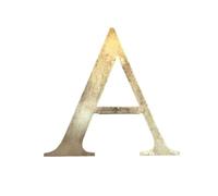 Rustic Gold Metal Letters Personalised Signs And Decorations For The Home And Garden, A-Z, Kitchen Bar House Gifts Presents Ornaments (A)