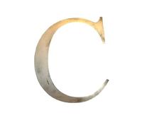 Rustic Gold Metal Letters Personalised Signs And Decorations For The Home And Garden, A-Z, Kitchen Bar House Gifts Presents Ornaments (C)