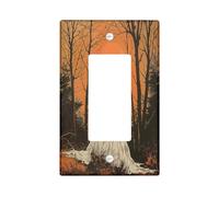 rustic halloween light switch plates scary ghost pattern for autumn home decor thermos wall plates standard size