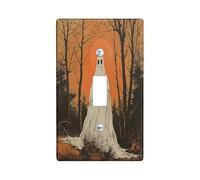 rustic halloween light switch plates scary ghost pattern for autumn home decor thermos wall plates standard size