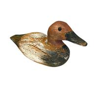 Rustic Hand-Carved Wooden Duck Decoy - 9.5" Distressed Wood & Metal Folk Art Statue, Vintage Mallard Figurine, Decorative Duck Home Decor, Farmhouse Shelf Accent, Wildlife Cabin Lodge Ornament