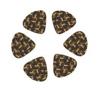 Rustic Hand Drawn Cute Squirrel 12 Pack Guitar Picks Plectrums with Organizer Storage Box, Guitar Picks for Bass Electric Acoustic Guitars Ukulele