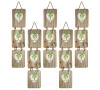 Rustic Hearts Hanging 3 Photo Frames - 4 x 6" - Natural - Pack of 5 Nicola Spring Natural One Size