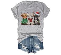 Rustic Highland Cows Christmas Shirt Highland Cow Christmas Shirts for Women Men