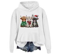 Rustic Highland Cows Christmas Sweatshirt Hoodie Highland Cow Christmas Sweatshirts For Women Men