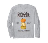 Rustic Hollow Pumpkins Fall Harvest Autumn Festival Pumpkin Long Sleeve T-Shirt