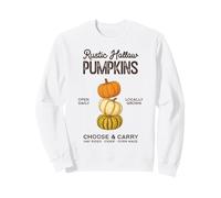 Rustic Hollow Pumpkins Fall Harvest Autumn Festival Pumpkin Sweatshirt