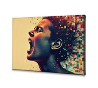Rustic Home Decor Colorful Explosion: The Art Of Screaming Canvas Decorative Picture Bathroom Pictures Wall Decor Wall Decorations(20x30cm)