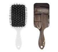 Rustic Horseshoe Barn Wooden Massage Comb for Men And Women,Hair Brush for Long, Short,Thin,Curly,Straight,or Wavy,Air Cushion Comb with Handle Gift for Women