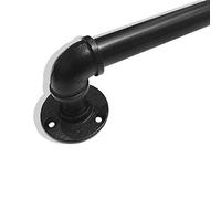 Rustic Industrial Pipe Décor Door Handle, 1~20ft Retro Stair Handrail Wall Mount Iron Support Rail, Grab Bar, Towel Bar - Use in Hallways, Ramps, or Stairs