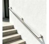 Rustic Industrial Wall Mount Stair Handrail, Stainless Steel Staircase Banister Hand Railing with Fittings, Safety Grab Bar for Indoor Outdoor Steps, Corridor & Garden(20ft/6m)