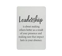 Rustic Inspirational Leadership Quote Wall Art Office Home Decor Motivational Leadership Is About Metal Sign Plaque Poster 8X12 Inch