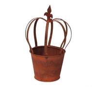 Rustic Iron Flower Pot 22.5cm for Patio Balcony