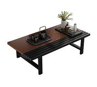 Rustic Japanese Floor Table, Low Coffee & Tea Table for Sitting, Dining Table, Altar Table (27.5"x15.7"x9.8", Brown) - Perfect for Cozy Spaces