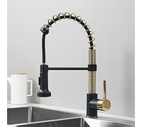 Rustic Kitchen Sink Faucet Grifo para Fregadero Commercial Style Pull-Out Mixer d & Black Chrome Swivel Spout Perfect for Bar Vanity Use
