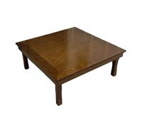 Rustic Korean Coffee Table - 24x24 Inches, Wooden Folding Legs, Stylish & Space-Saving, Perfect for Living Room, Modern Home Décor, Easy to Store