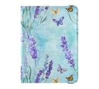 Rustic Lavender Turquoise Passport and Vaccine Card Wallet Combo Passport Case Travel Documents Wallet Passport Holder Combo with Vaccine Card Slot for Women and Men Waterproof