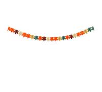 Rustic Leaf Tissue Paper Garland in Red and Brown - Perfect Hanging Decoration for Parties 3m