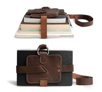 Rustic Leather Adjustable Belt Wearable, Handmade Essential Gift by Hide & Cardigan Drink: Bourbon Brown, One Size, Brown, One_Size