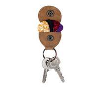 Rustic Leather Guitar Pick Holder Key Chain Handmade by Hide & Drink :: Single Malt Mahogany