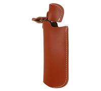 Rustic Leather Lighter Protective Case Handmade Durable Lighter Cover for Outdoor Camping Travel Accessories Genuine Leather Lighter Holder (Coffee Color)