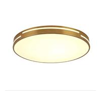 Rustic LED Ceiling Light Vintage Dimmable Round Lamp for Living Room Bedroom Office Bar Dining Room Kitchen Retro White Acrylic Shade Modern Home Decor