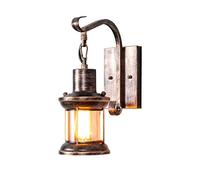 Rustic Light Fixtures, Oil Rubbed Bronze Finish Indoor Vintage Wall Light Wall Sconce Industrial Lamp Fixture Glass Shade Farmhouse Metal Sconces Wall Lights for Bedroom Living Room Cafe(1 Pack)
