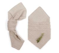 Rustic Linen Napkin 96pcs 30x30cm Retro Gauze Cotton Napkin Green Sewing Edge Tea Towel Wedding Party Christmas Table Decor Burrs Napkins(Linen color)