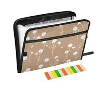 Rustic Little Flowers Organizer Expanding Folder 13 Pockets A4 Letter Size with Zipper Closure for Home Office Travel File Folders with Pockets para guardar documentos