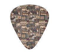 Rustic Lodge Bear Guitar Plectrums Classical Triangle Bass Acoustic And Electric Guitar Plectrums For Guitarists 12 Pieces