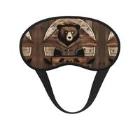 Rustic Lodge Bear It is a Black-Rimmed Eye mask. The Soft Eye mask can Improve Sleep Quality and is Suitable for Indoors, Outdoors and Traveling.