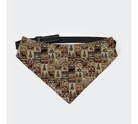 Rustic Lodge Bear Moose Mountain Lake Dog Bandana Collar Pet Triangle Scarf Cat Kerchief with Adjustable Buckle