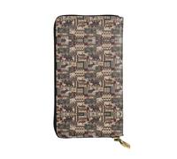 Rustic Lodge Bear Print Leather Long Clutch Wallet â€“ Fashion Personalized Wallet, Multiple Card Slots and Coin Pocket, Black, One Size
