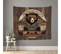 Rustic Lodge Bear Print Wall Tapestry,Tapestries for Home Decoration,for Bedroom Living Room Dorm Wall Hanging 60x51in