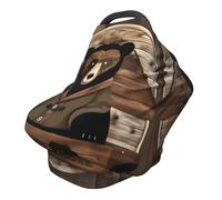 Rustic Lodge Bear Versatile full-print Stroller Chair Cover/Nursing Cover, specially designed for your baby