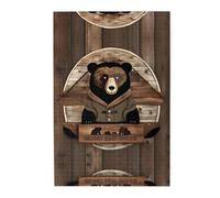 Rustic Lodge Bear Wooden Jigsaw Puzzle 1000 Pieces-Relaxing Family Activity for Adults, Colourful Landscape Puzzle in Plastic Box, Home Decor Gift